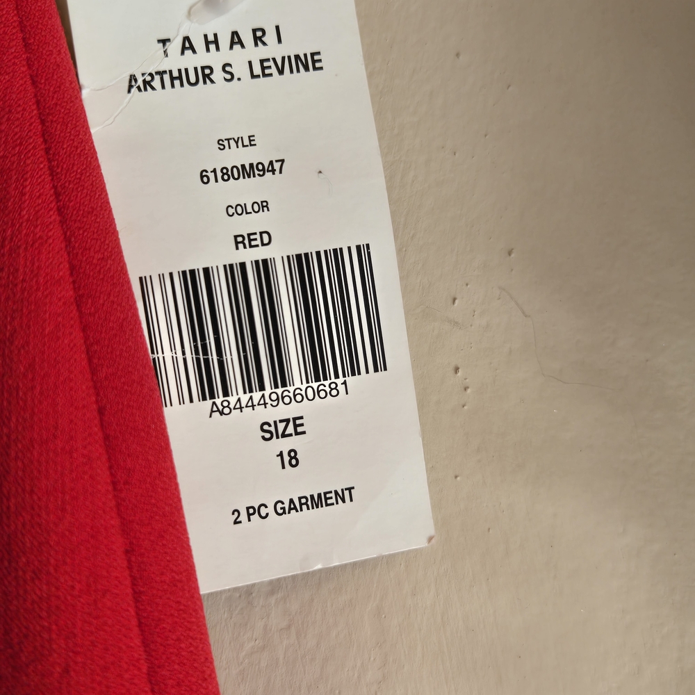 Tahari Vibrant Red A-Line Skirt - Picture 2 of 3